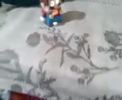 Hand puppet loves lego super mario