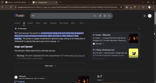 New Google Easter Egg (6 7)