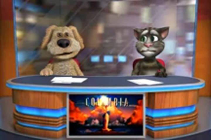 Talking Tom & Ben News featuring the Colubia Pictures Logo